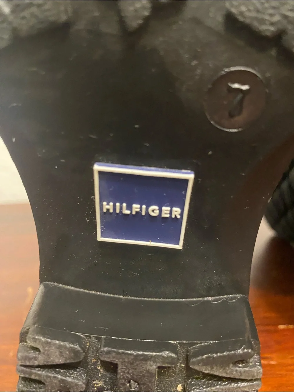 Tommy Hilfiger Women's Black Quilted Rain Ankle Boots